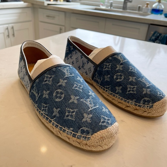Louis Vuitton Men's Blue Espadrilles Size 11